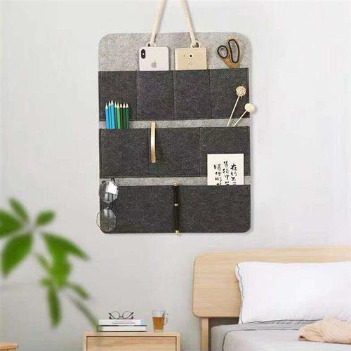 收纳挂袋挂饰挂件收纳袋墙挂式整理毛毡布艺挂兜多层布袋门后壁挂
