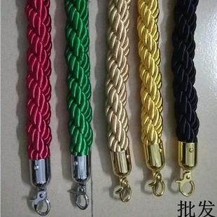 1.5米中号挂钩编织绳酒店礼宾柱挂绳活动围栏礼宾绳围栏绳红麻绳