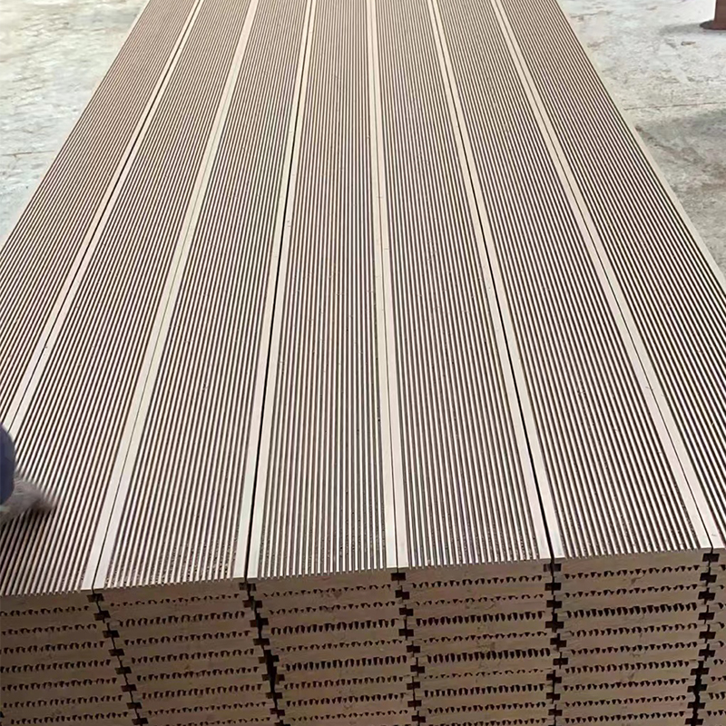 户外塑木地板露台阳台庭院防腐木板室外花园二代共挤木塑地板围栏