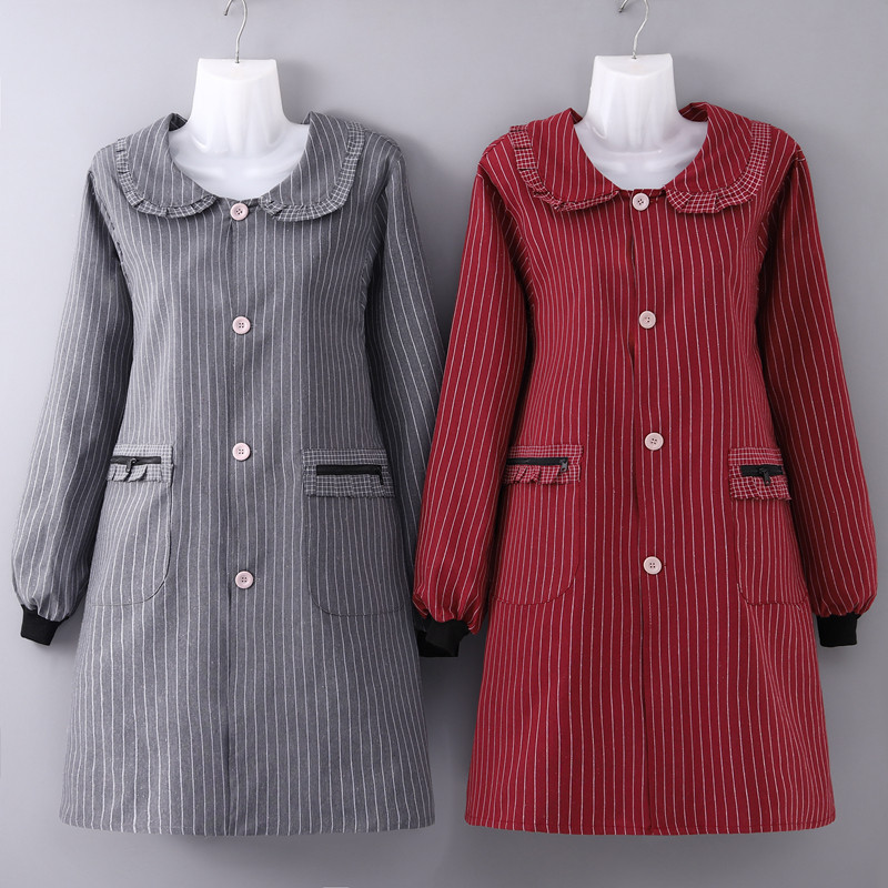 时尚洋气罩衣女外穿家用韩版耐脏年轻上班厨房做饭防污围裙工作服