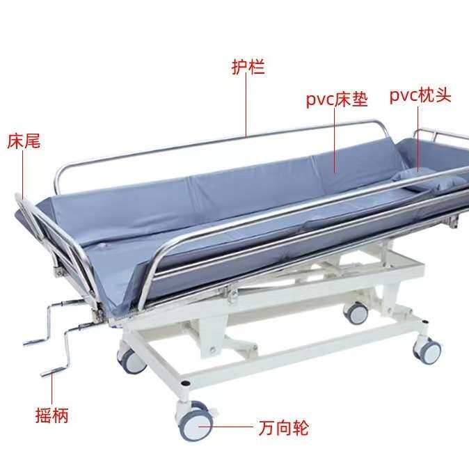 老年人洗澡床残疾人员家庭护理洗浴床养老院手摇可升降适老设计