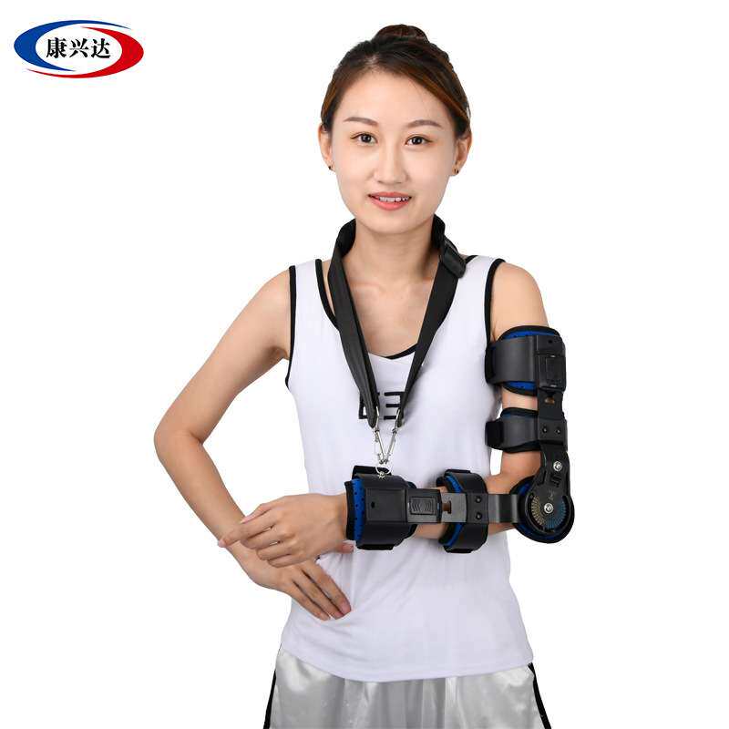 可调长度式肘部关节固定支具肘关节训练手臂前臂吊带护具透气可调