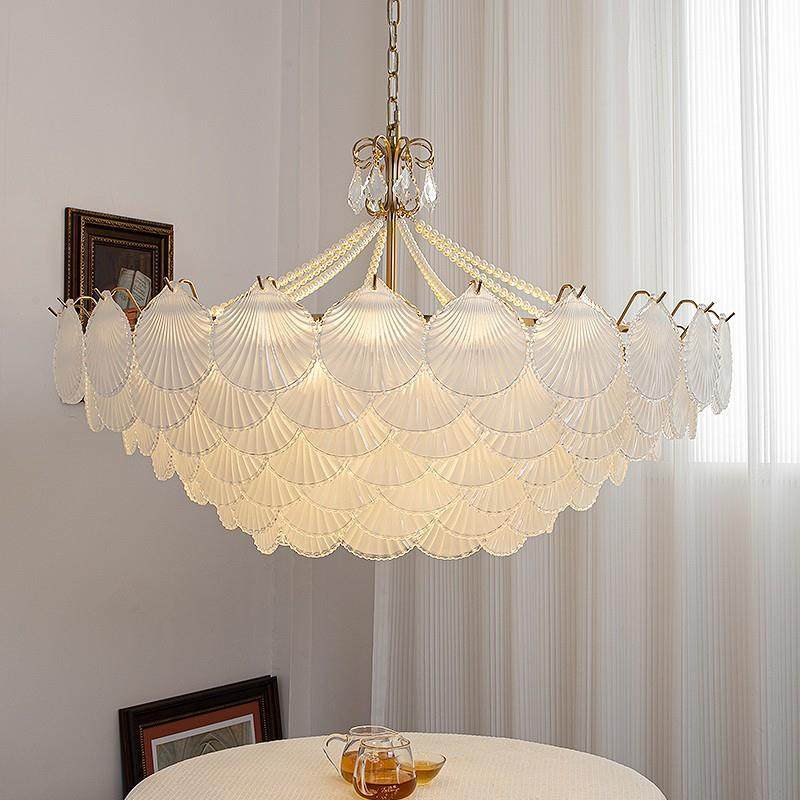 法式奶油风贝壳水晶吊灯客厅轻奢简约房间主卧吊灯温馨LED灯饰,鲜花速递/花卉仿真/绿植园艺,割草机/草坪机,淘宝优惠券,粉丝福利购,淘宝优惠卷