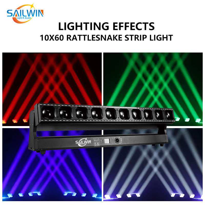 10*60W Zoom LED wall washer bar moving head light RGBW 4in1