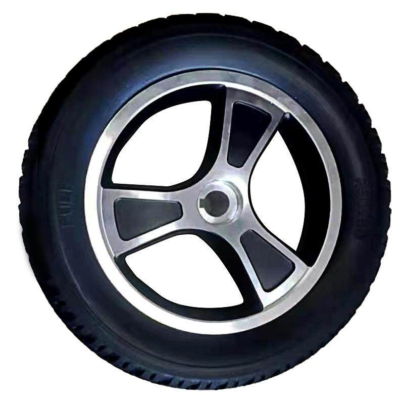 10寸PU实心轮 电动代步车轮胎踏板车电动轮椅后轮 免充气实心胎