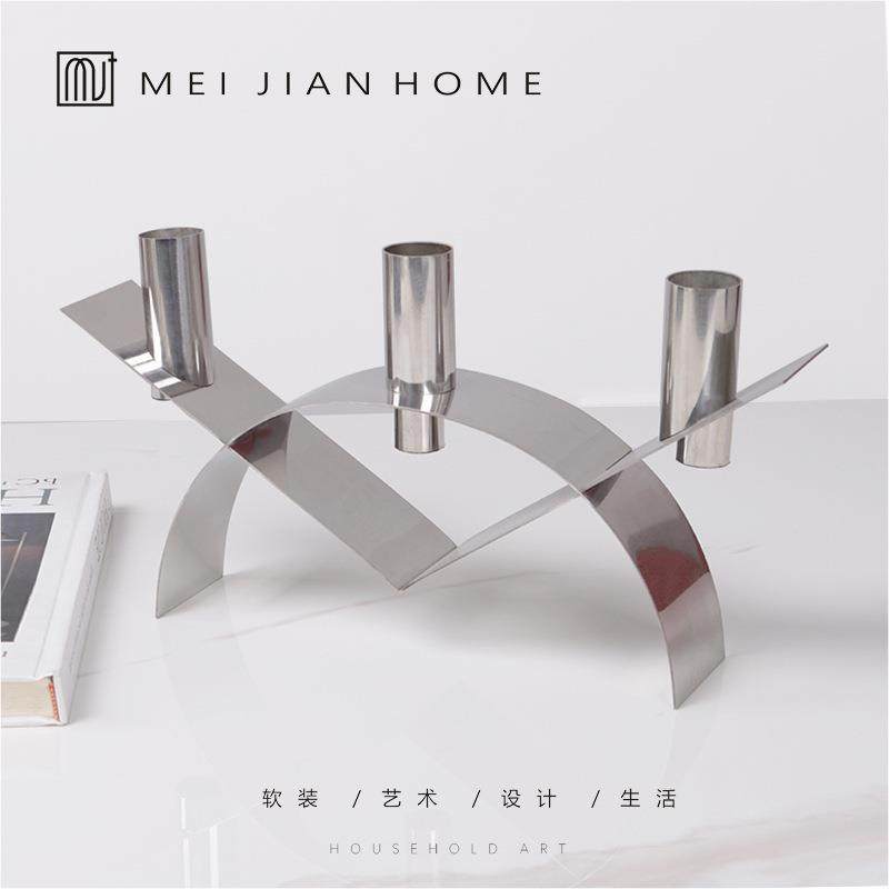 蜡烛台五金属轻奢样板间客厅餐厅桌烛台现代简约软装饰品摆件托台,特色手工艺,其他特色工艺品,淘宝优惠券,粉丝福利购,淘宝优惠卷