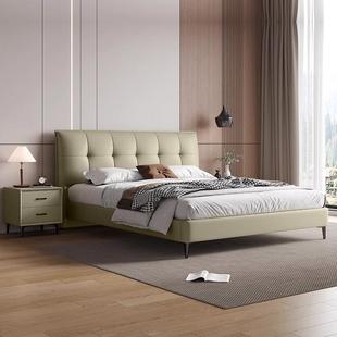 MA232轻奢意式 真皮主卧大床1.8m双人床现代简约小户型软靠豪华