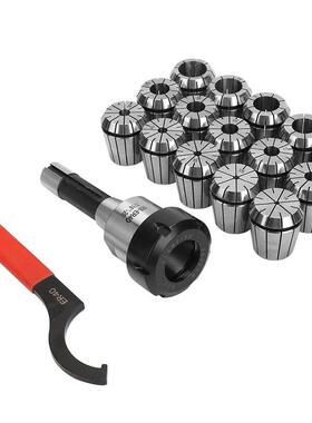 R8-ER40夹头套装15PCS公英制R8柄筒夹套装15只筒夹+扳手铣床用