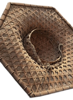 民俗老物件蓑衣斗笠老旧雨披帽子编织棕衣怀旧装饰复古道具摆件