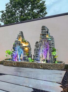 户外大型钟乳石假山流水摆件庭院别墅喷泉鱼池太湖石落地室外造景