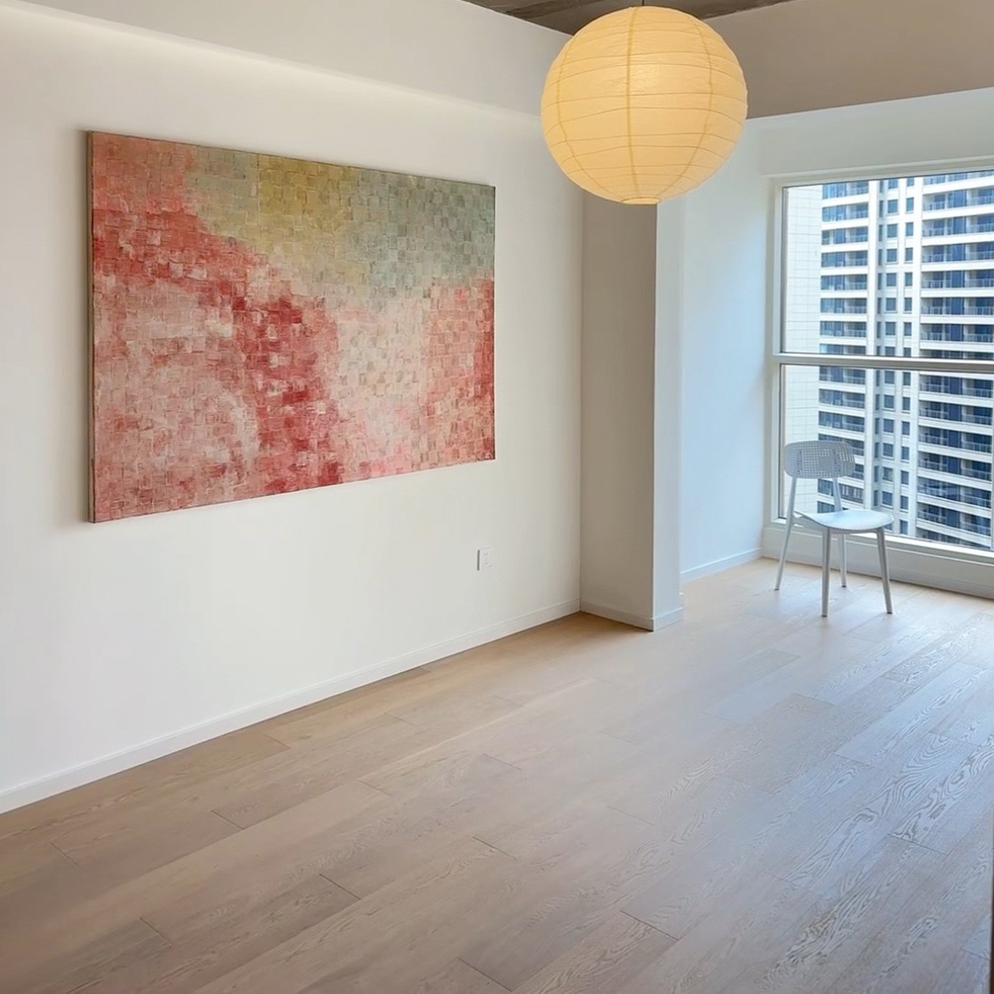 法式奶油风客厅背景墙装饰画餐厅粉色系肌理感挂画手绘油画沙发后