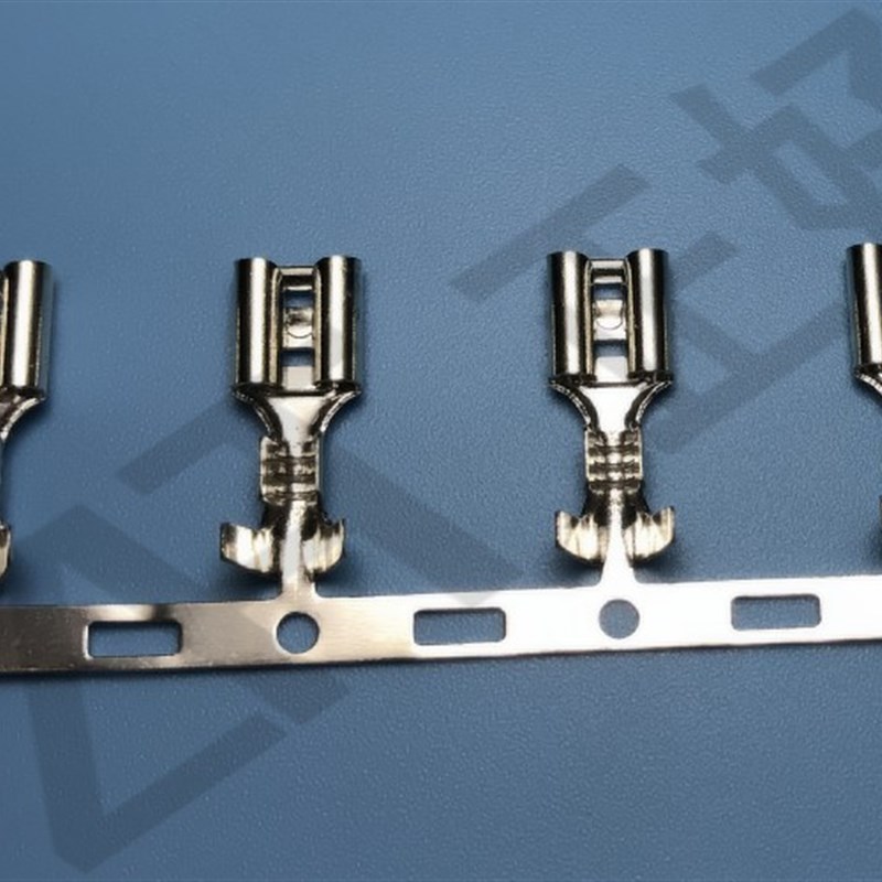 187插簧4.8直插母插簧连带横带黄铜镀锡接线端子B脚环U保4000个.