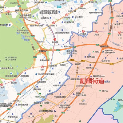 2024新款江宁k区地图贴图办公室挂图高清防水墙壁贴超大装饰画定