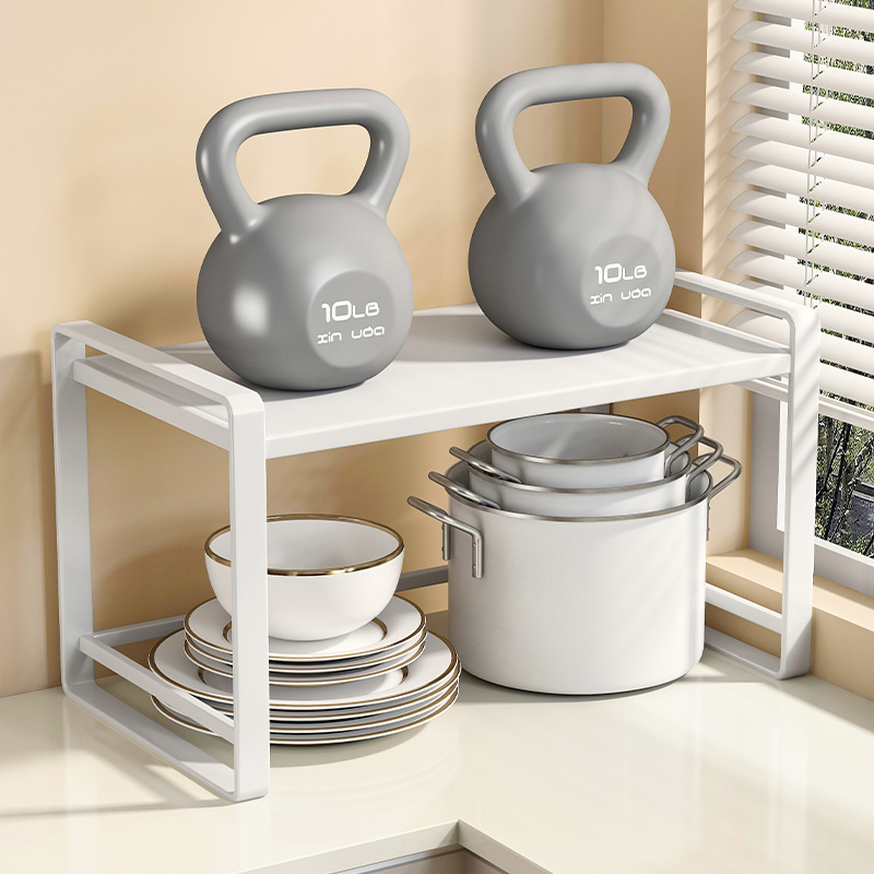 厨房碗碟收d纳层架放餐具的碗架置物柜子家用隔板台面调味料分层