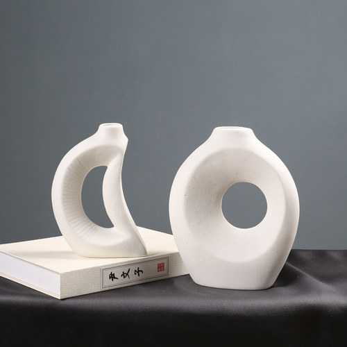 陶瓷花瓶摆件乔迁礼品现代简约客厅玄关电视柜套装摆饰家居装饰品