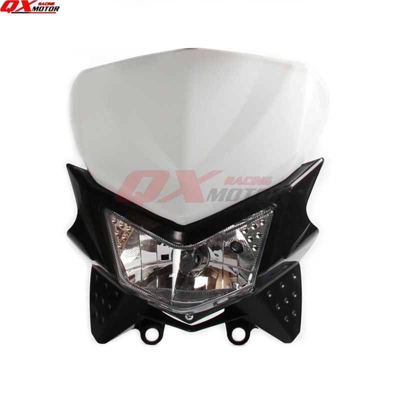适用KLX250 KLX450越野摩托车改装前大灯鬼脸灯S罩2018 19款