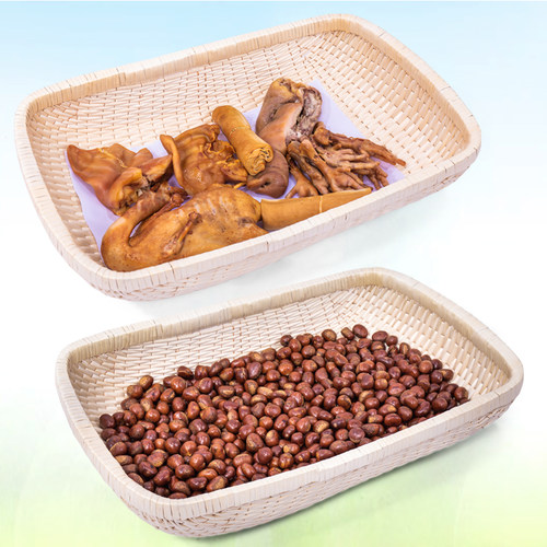 柳编笸箩馒头筐簸箩藤编收纳筐长方形大号柳条筐馍饼现捞箩筐簸箕