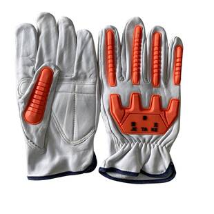 加厚机械师功能皮手套内里舒适工作手套耐磨防护手套黄色手套