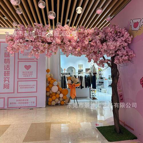 仿真樱花树婚庆酒店商场室内外玻璃钢装饰大型许愿树造景影视道具