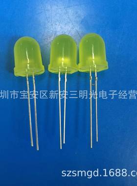 10mm黄发黄LED灯珠生产发光二级管f10黄发黄长脚