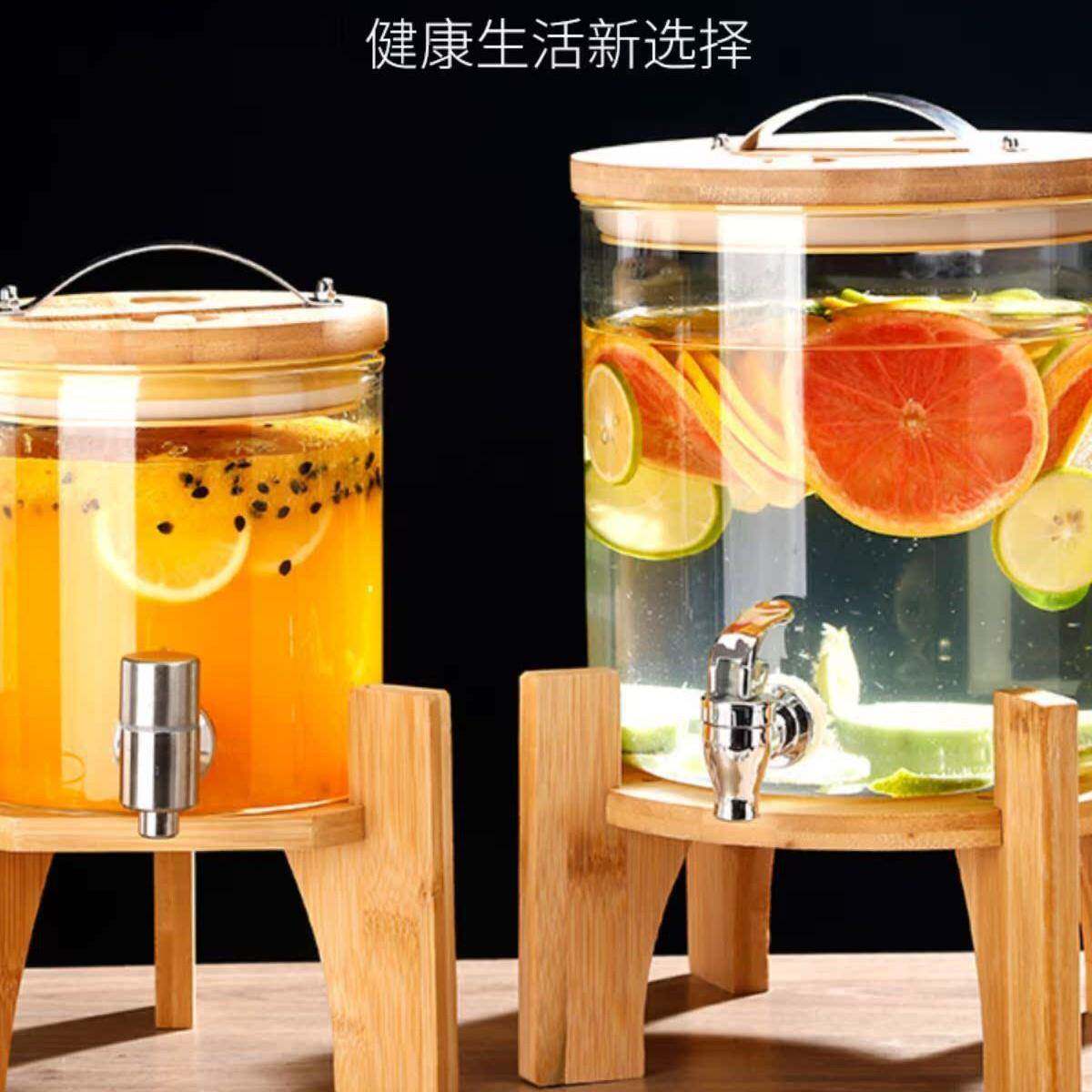 耐高温玻璃青梅泡酒瓶带龙头泡酒坛葡萄酿酒瓶可乐饮料密封罐家用