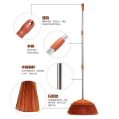 家用不沾头发扫把扫帚大扫把加长不锈钢长柄魔法软毛塑料笤帚套装