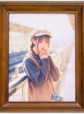 榫卯实木质相框洗照片做成摆台7寸6 8 10a4大12 16a3挂Z墙画框定