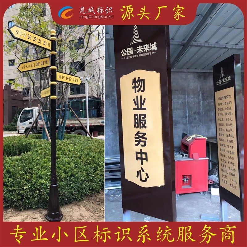 定制标识导向牌信息宣传栏指示牌不锈钢户外烤漆地产小区立广告牌