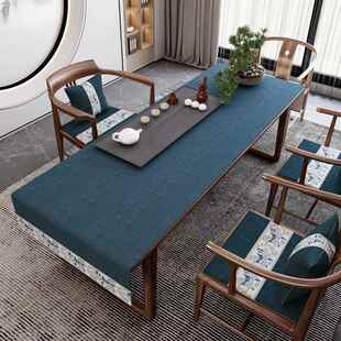 书法中式书桌布长方形棉麻台布简约布艺茶桌垫布学习桌餐桌布