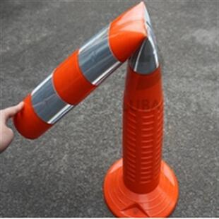 不锈钢反光分道体各类型路障警示柱pu抗压高回弹交通防撞立柱