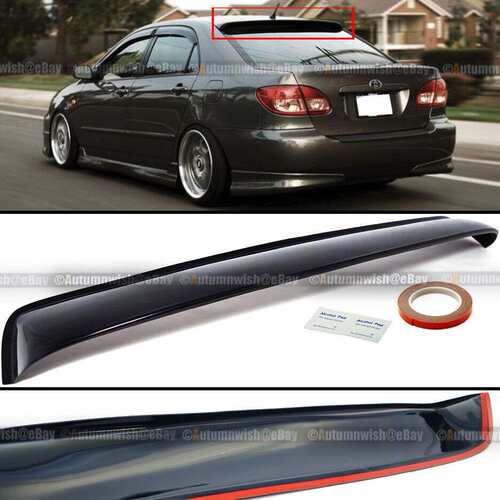 03-07corolla Rear Window Roof Spoiler Wing Vent Visor后窗挡