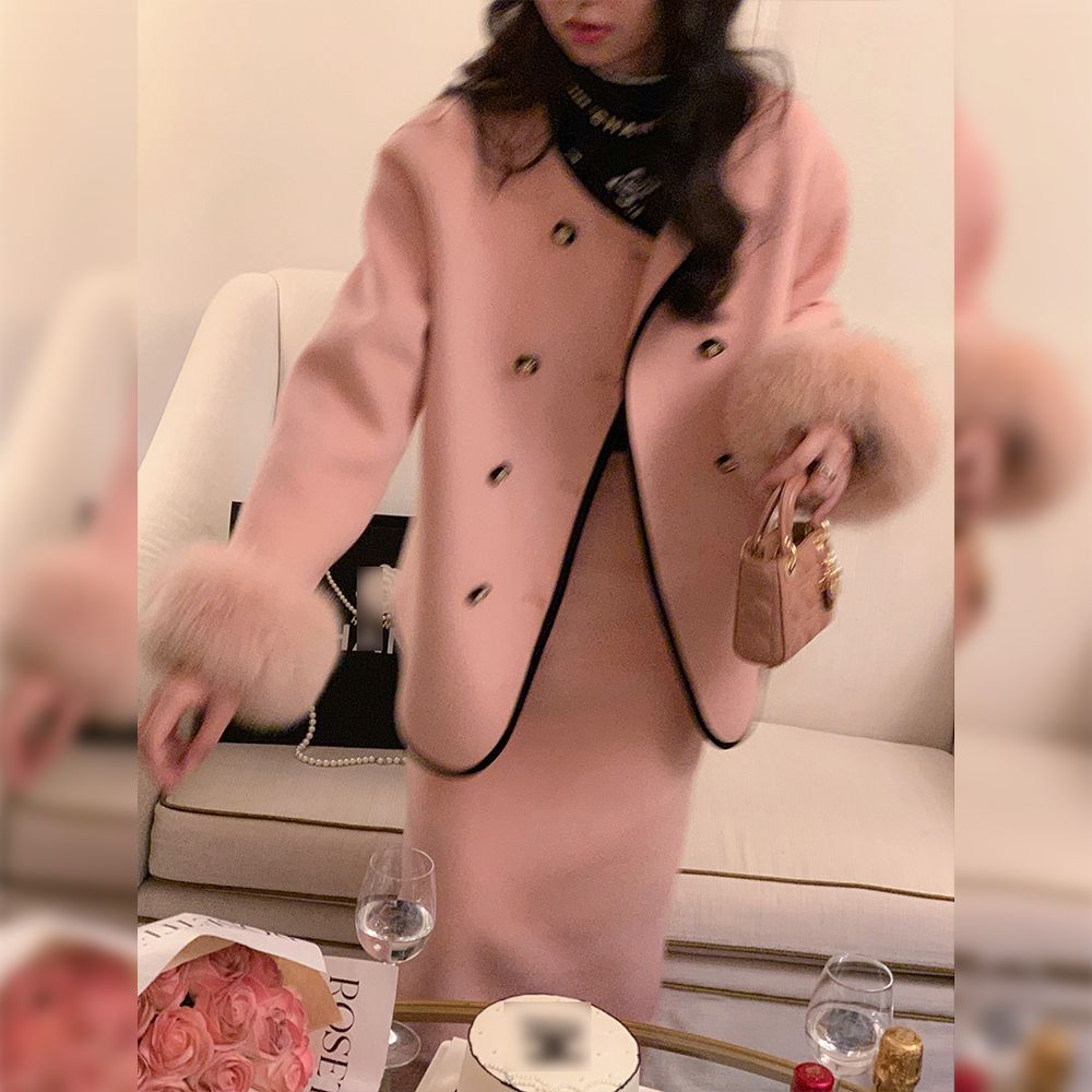 气质纯色呢子套装女新年衣服小洋装名媛气质毛呢子两件套装裙子
