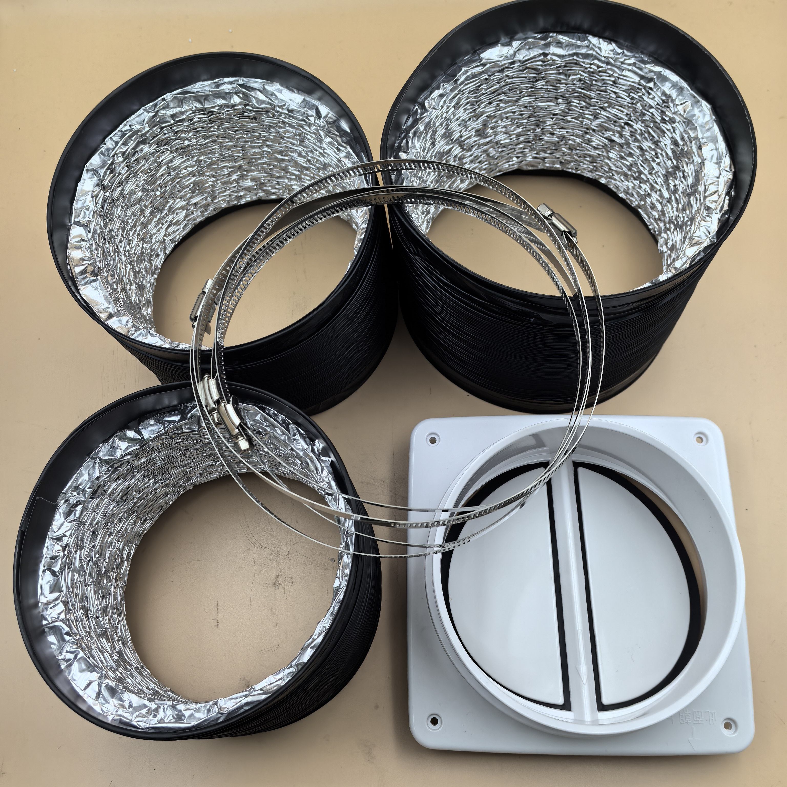 集成灶配件止逆阀厨房烟道专用抽油烟机排烟风管变径止回阀防烟宝