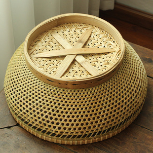 圆形竹编篮馒头篮厨房小竹篮筐水果竹篮淘洗篮鸡蛋篮中式竹编制品