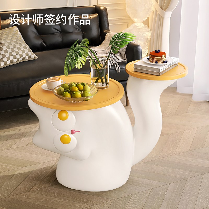 奶油风创意猫咪沙发边几落地摆件家用儿童房可爱角U几客厅置物装