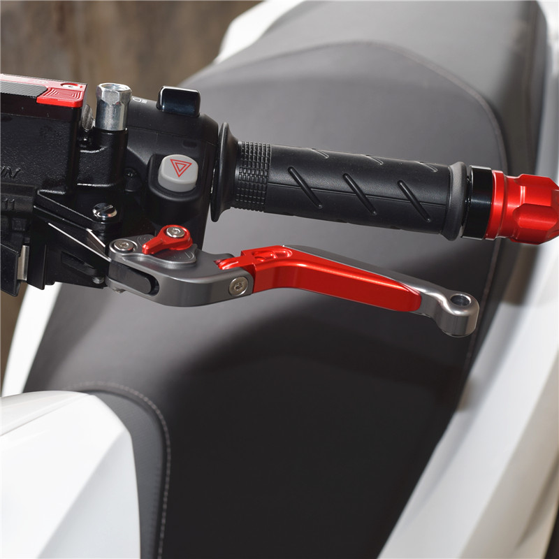 适用光阳ST250改装o刹车牛角 KRV180手刹拉杆 带驻车功能制动手柄