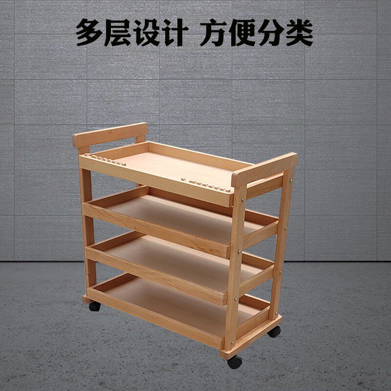 画车油画国画工具绘画调色架颜料车画框画箱画板画架三层实木多功