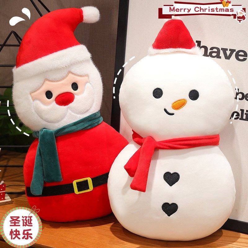 圣诞老人抱枕雪人靠垫节日装饰客厅沙发靠枕卧室圣诞节礼物靠背女