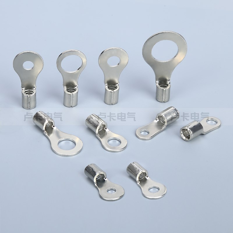 O形铜鼻子冷压端k子RNBS2-4圆形裸端头 紫铜材质 1000只