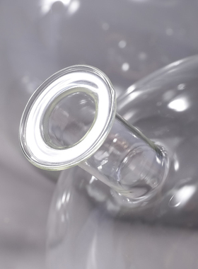 现代轻奢灰黑色圆球细口玻璃花瓶B样板房摆件几何金属铜盖创意花