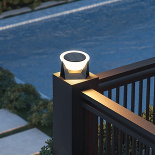 太阳能栅栏灯庭院围栏灯室外护栏灯小柱头灯户外别野围墙柱子灯