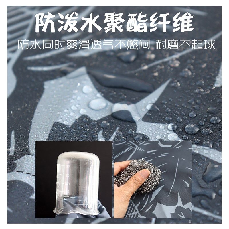 2023新款防水工作服女上班厨房罩衣围裙长袖男正穿拉链薄款透气