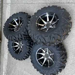 12寸A字花万达越野轮胎铝轮毂 25X10 四轮卡丁车沙滩车25X8