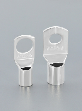 sc窥口铜接线端子35-8压线冷压50-8短鼻紫铜镀锡接线端子接头电线