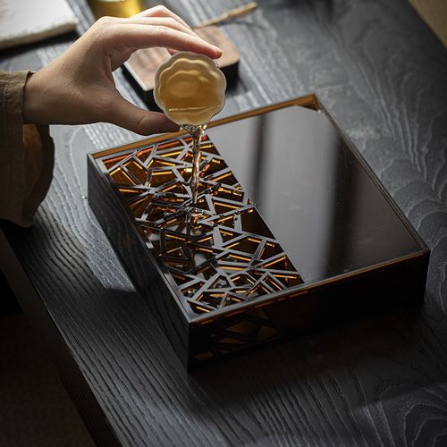 亚克力蓄水茶盘壶承干泡台干湿两用实木茶托盘中式简易沥水干泡盘