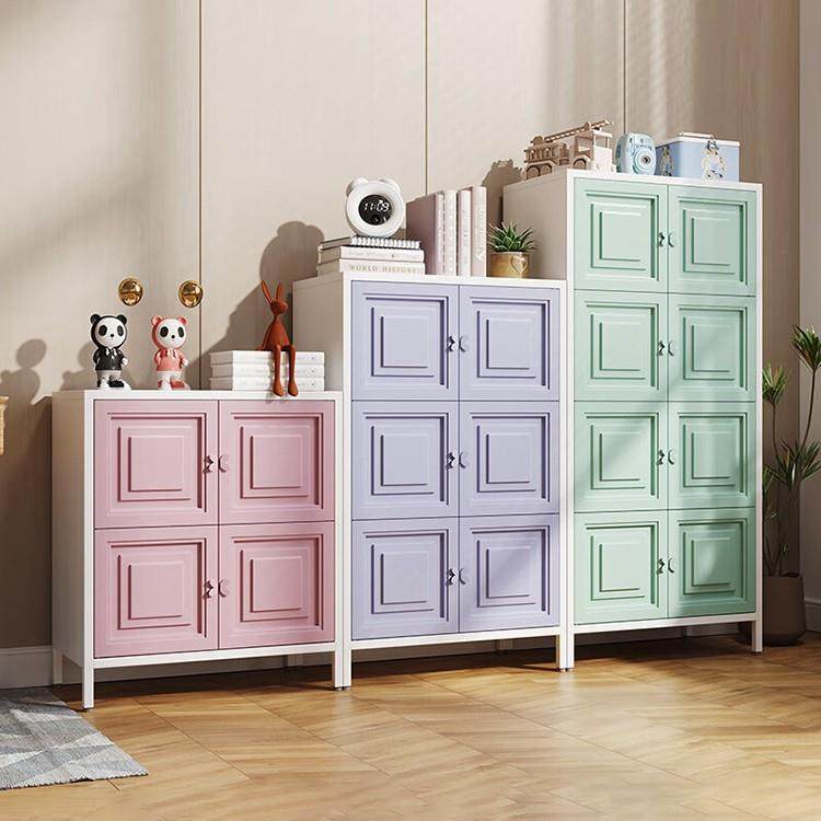 简约儿童玩具柜客厅收纳柜卧室无甲醛铁艺衣柜可爱塑料门储物柜,金属材料及制品,金属加工件/五金加工件,淘宝优惠券,粉丝福利购,淘宝优惠卷