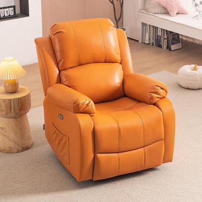 老人椅子电动沙发懒人布艺老板按摩美甲沙发椅多功能转动可躺沙发