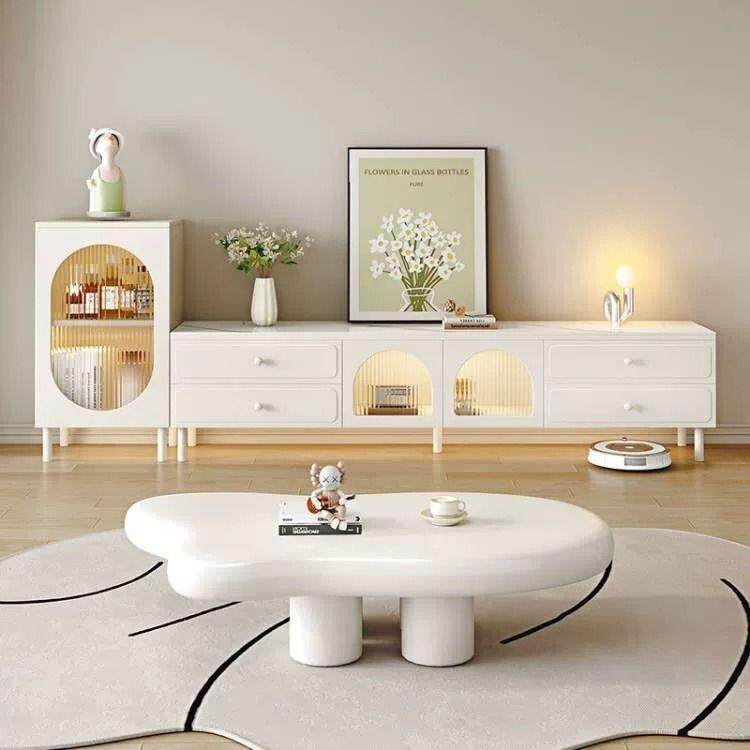 奶油风岩板实木电视柜茶几套装组合轻奢小户型客厅云朵茶几组合柜,自行车/骑行装备/零配件,更多零件/配件,淘宝优惠券,粉丝福利购,淘宝优惠卷