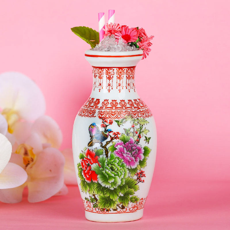 复古怀旧酒瓶 中国风系列 创意陶瓷鸡尾酒杯 果汁杯饮品杯 500ml