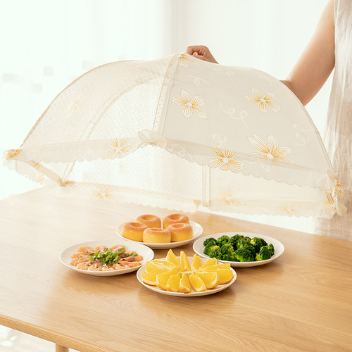 菜罩子餐厅折叠餐桌防尘罩防苍蝇盖菜罩保温饭菜罩饭罩厨房遮菜罩
